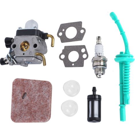 Vergaser-Reparatursatz für STIHL FS45FS55 FS85s KM55 R FAST Rasenmäher: Luft- und Kraftstofffilter, Dichtungen und Vergaser inklusive.