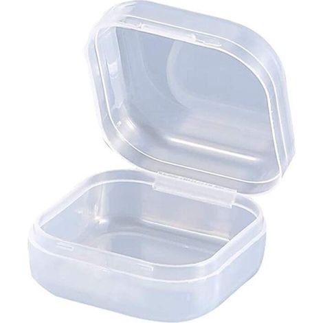 royaluxe - Boîte de Stockage de Perles en Plastique Transparent avec Couvercle à Charnière pour Perles et Plus (1.37 x 1.37 x 0.7 Pouces)Une pièce (1/5)