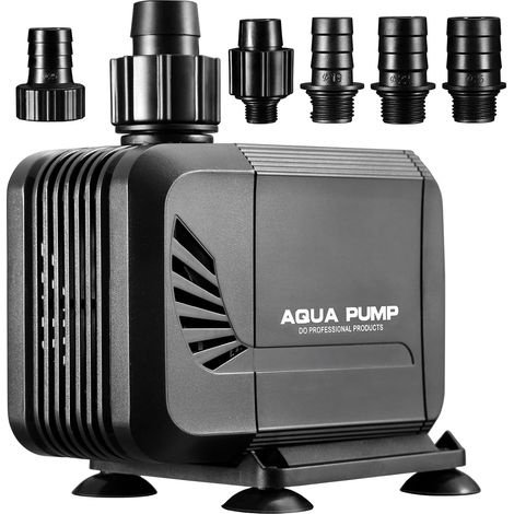 65W Pompe Eau Submersible, Mini Pompe Silencieuse, Pompe Aquarium avec 6 Buses,3 Tailles:19/22/25mm,Hauteur de Refoulement 3m, Pompe à Eau Amphibie,Réservoir de Poissons,Pour Aquarium, Bassin,Fontaine (1/5)
