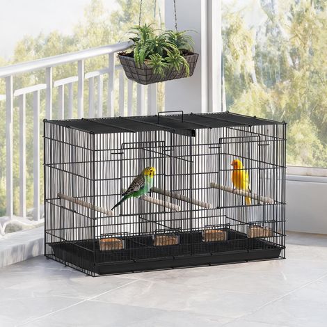 Cage pour oiseaux negro en acero PP 76 x 46 x 46 cm (1/5)