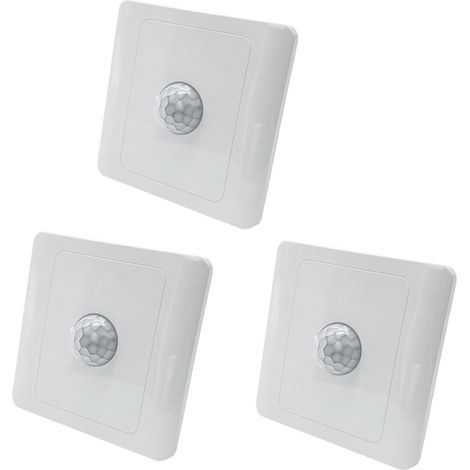 3X Interrupteur de Capteur de Mouvement Infrarouge PIR 220V ContrôLe Automatique Interrupteur D'éClairage de Lampe LED DéTecteur D'Induction de Corps Intelligent (1/5)