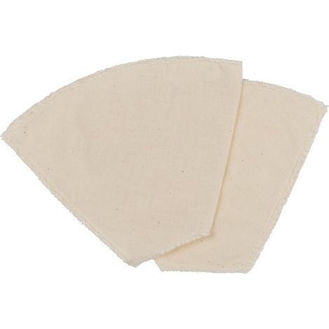 Fackelmann 42228 - Filtri da caffè riutilizzabili, filtri da caffè ecologici in cotone, filtro lavabile, beige, cotone, 16,7 x 12 x 5,5 cm