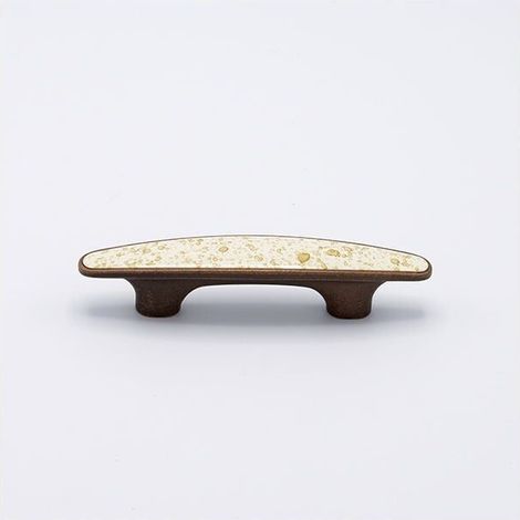 Maniglia lunga arrotondata effetto rame con inserto maculato 118x21x24mm - 052 Bridge (1/2)