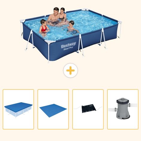 Bestway Bestway Steel Pro Rectangulaire - 300x201x66 cm - 5-pièces S40 (1/5)