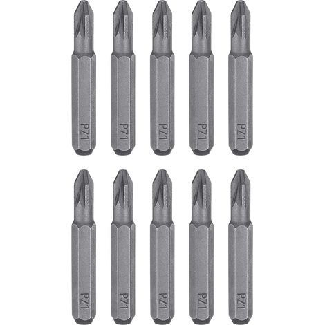 10pcs PZ1 Embout de Tournevis 5/32" Tige Hexagonale 28mm Longueur Acier S2 Magnétique Tête Hexagonale Fendue Phillips pour Tournevis Manuels Électriques Réparation de Précision (1/5)