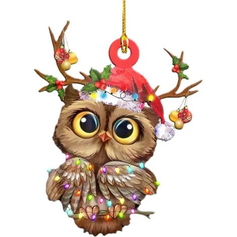 pendentif sapin de Noël en acrylique, décoration intérieure, cadeau pour enfants, Père Noël (1/2)