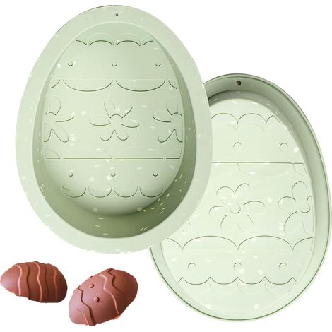 Moule À Œufs En Silicone - Moule À Chocolat De Pâques - 20,5 X 15 X 4,5 Cm - Résistant Au Four Micro-ondes Lave-vaisselle Congélateur - Lot De 2 (1/5)