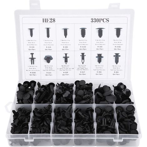 Car Body Rivet Clip, 330 Pieces, 12 Assorted Sizes, Car Body Push Pin, Rivet Trim Retaining Clip for GM (1/5)