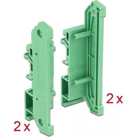 Delock Panel lateral de riel DIN para soporte de tablero 4 piezas