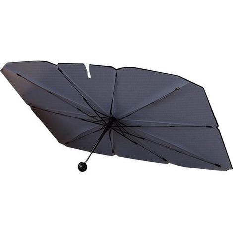 Parasol plegable para coche de 140 x 79 cm con capa reflectante termoaislante para parabrisas, apto para sedanes y SUV (1/5)