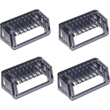 Lot de 4 sabots de rasage Philips CP0364 3 mm, compatibles avec les rasoirs QP2520, QP2521, QP2522, QP2530, QP2531, QP6510, QP6520 et OneBlade Pro