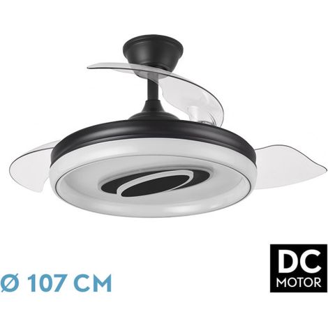 Ventilador de techo DC "Maracaná" regulable con mando a distancia (57W 3CCT 5980lm) color negro y blanco (1/3)