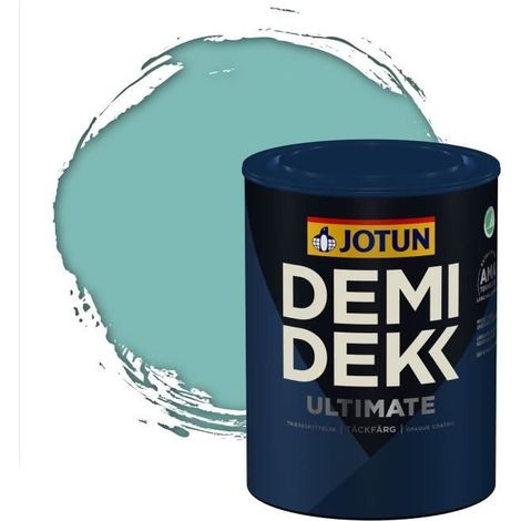 Peinture Bois - DEMI DEKK ULTIMATE - Lasure Opaque Satinée - RAL 6027 - 0,75L - Vert Clair (1/2)
