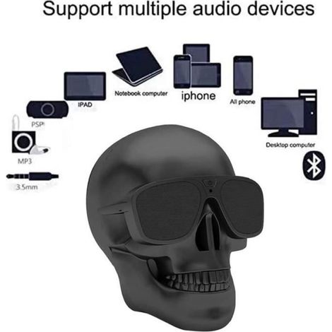 Enceinte Bluetooth sans fil, Enceintes stéréo portables, Audio exclusif en mode privé USB pour basses, pour fêtes (1/4)