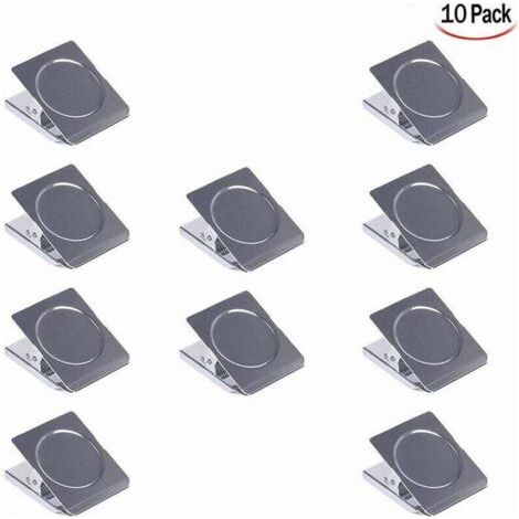 10 Pièces Pince Aimantée, Clips Pince en Aimant Métal Pinces Aimant Frigo Clips Magnétiques Pince Aimant Pinces à Dessin pour Tableau Blanc, Réfrigérateur, Bureau