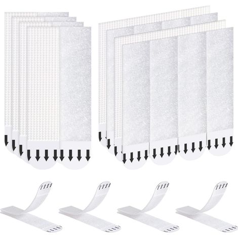 Paires 72 Bandes Languettes Accroches Tableaux Accroche Tableau sans Percer Fixation Murale pour Cadres Photos20 92mm (1/5)