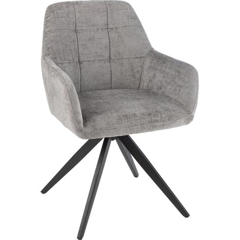 Chaise Design Pivotante "Louna" 84cm Gris (1/5)