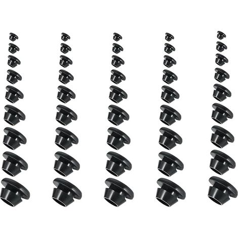 90 Pcs Rubber Cable Grommets Waterproof Cable Tidy Rubber Socket 9 Sizes Rubber Plugs for Cable Protection (3-14mm) (1/5)