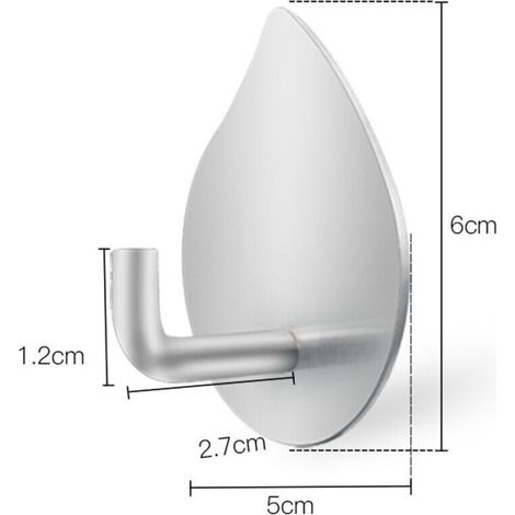 Ganchos de pared autoadhesivos de acero inoxidable – 4 piezas, no requieren perforación, impermeables y resistentes al óxido para dormitorio o baño.