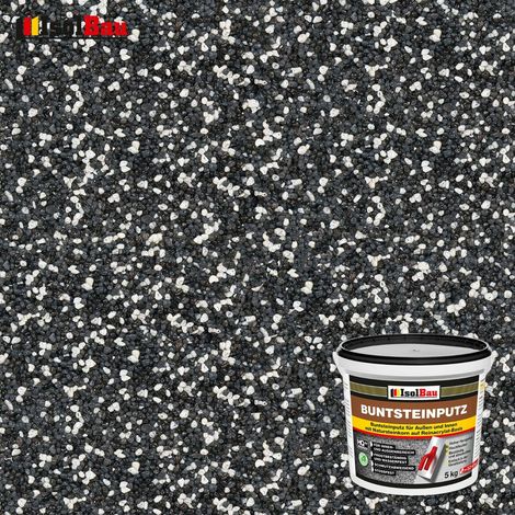 Buntsteinputz Mosaikputz BP 33 (weiss, anthrazit, schwarz) 5 kg Profi Qualität (1/3)