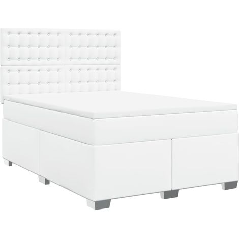 Maison Exclusive - Boxspringbett mit Matratze Weiß 140x200 cm Kun