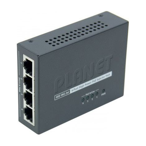 PLANET 4-Port IEEE 802.3at High Power over Ethernet