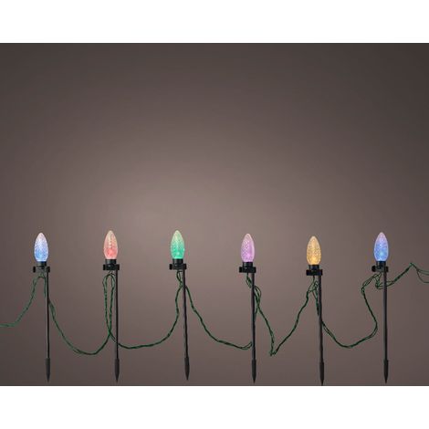 Catena luminosa 20 LED da 9,5 metri con lampadine da 3,4 cm, 11 giochi di luce multicolore. (1/2)