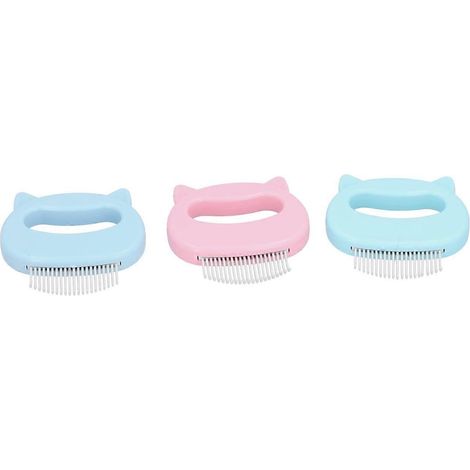 Brosse de toilettage en forme de coquillage pour chats et chiots, douce et résistante, pour enlever les poils morts. (1/2)