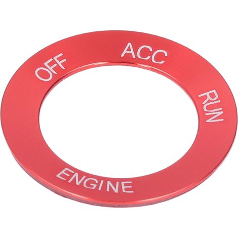 Zünd-/Stoppschalterring aus rostfreier Aluminiumlegierung für Dodge Challenger 2010–2021, rot (1/5)