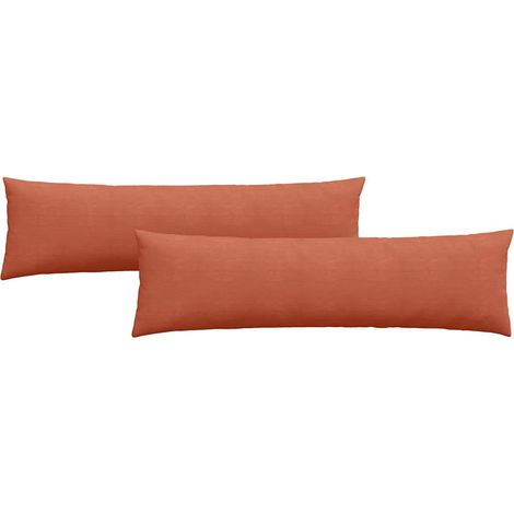 Maison Exclusive - Cuscini da Divano 2 pcs Rosso Arancio 145 x 40 cm