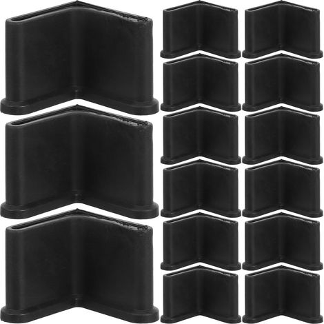 förmige Möbelbeinkappen 30 mm Schwarz 20 Stück PVC