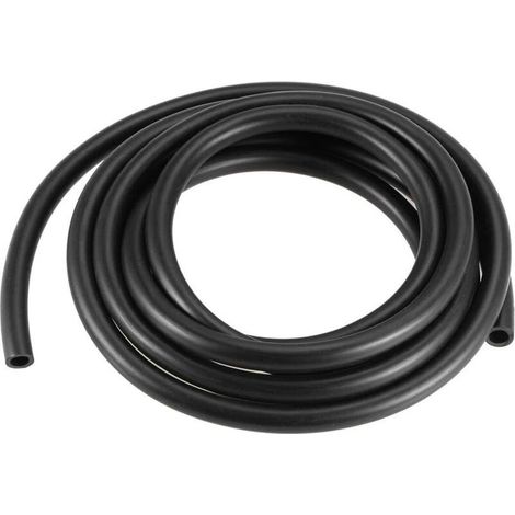 Tuyau Tube Caoutchouc nitrile-butadiène NBR 6mm Diamètre intérieur 9mm Dia. exté. 2,5m Long Rond Tuyau eau Noir 1Pcs (1/4)