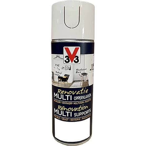 Bombe de peinture V33 Rénovation Multi-Supports Blanc 0,4 L