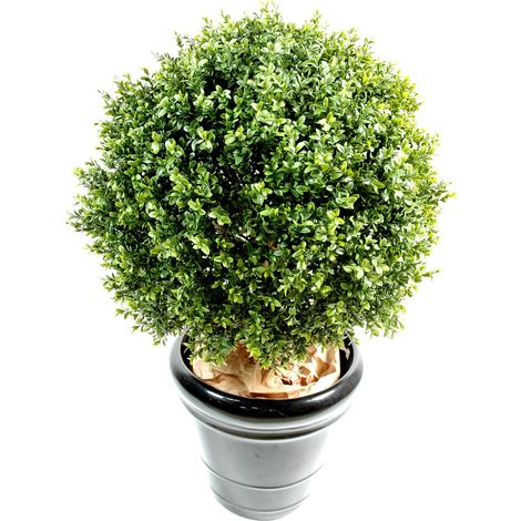 Plante artificielle haute gamme Spécial extérieur / Buis boule artificiel - Dim : H.45 x D.30 cm (1/2)