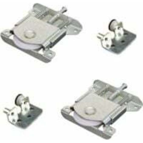 Lot de 2 Pièces de Porte Coulissantes pour Armoire Wheels Runners Guides Roulements à Bille Coulissant Pièces Nylon Armoire Ensemble de Roulette de Porte pour Placard Armoire Cabinet (1/4)