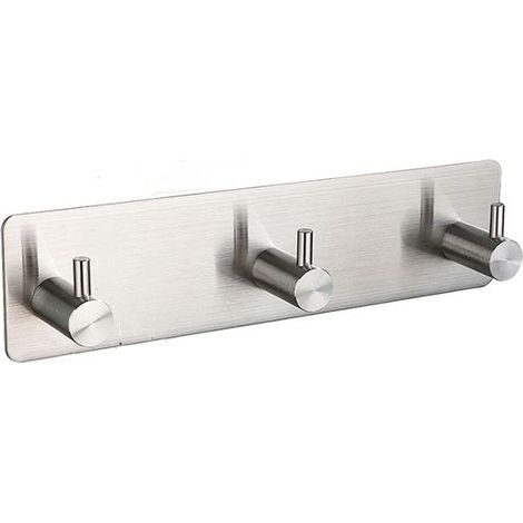 Wandgarderobe mit 3 Haken aus Edelstahl