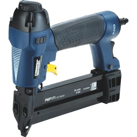 RAPID - PMP171 - Cloueur pneumatique pour clous - n°23P/15-35mm, pour bricolage et menuiserie sur bois - Coffret (Accessoires inclus) - (5001345)