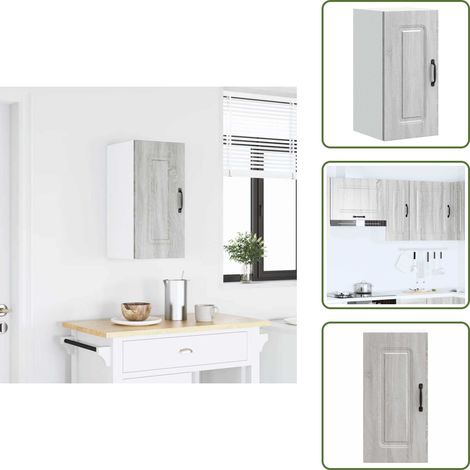 Küchen-Hängeschrank Kalmar Grau Sonoma Holzwerkstoff - Küchen-Wandschrank - Küchen-Wandschränke - Wandschrank Küche - Küchenschrank (1/5)