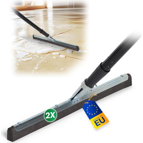 Novaliv 2x raclette sol avec manche 45 cm raclette douche sol raclette caoutchouc vitre voiture piscine salle de bain raclette douche métal XXL large