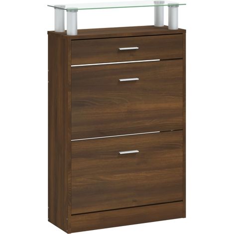 Scarpiera scarpiera mobile contenitore ingresso corridoio soggiorno 63 x 24 x 104 cm legno ingegnerizzato marrone 020021645