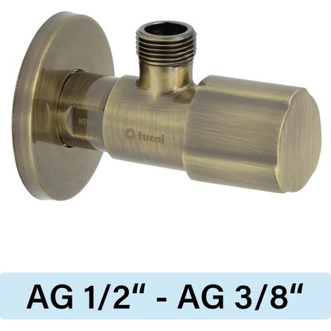Eckventil Tucai TMM C850 Premium AG/AG  1/2"-3/8" antikes bronze