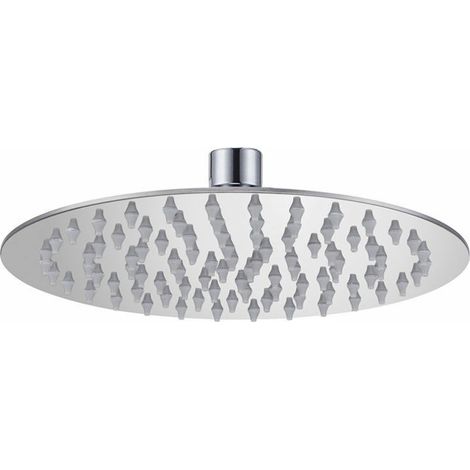 royaluxe -Douche de Tête , Douchette Pomme Pluie Ronde, 20x20 cm, Acier (1/5)