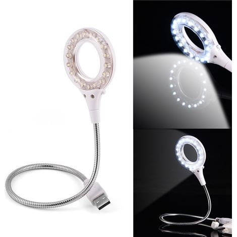 Universelle, leistungsstarke, tragbare USB-LED-Lampen (18 Stück), weiß, für PC/Laptop (1/5)