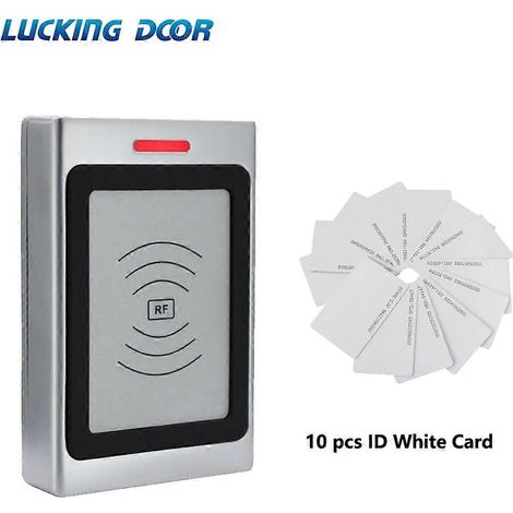 Lecteur de cartes de contrôle d'accès 125 kHz, ouvre-porte de sécurité à détection de proximité, étanche IP67, 10 000 utilisateurs, WG 26/34AC et 10 cartes d'identification (1/5)
