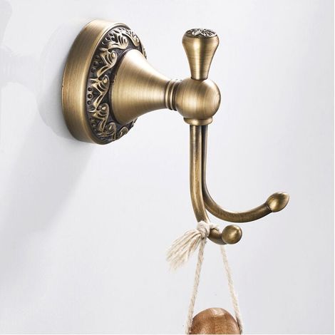 Matériel de salle bain pendentif base européenne patère murale en rétro Laiton (1/4)