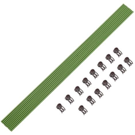 10pcs Fil de Support de Plante, Support de Cage de Plante en Plastique Pliable pour Jardin Fleurs Herbes Légumes (Green) (1/2)