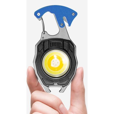 Lampe porte-clés LED ultra-lumineuse à double source (rouge et blanc), multifonctionnelle et portable, mini lampe de travail pour l'exploration (1/4)