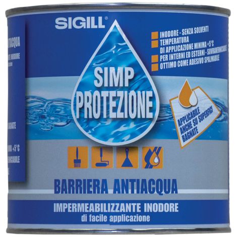 Simp protection Sigill imperme'abilisant dernie're ge'ne'ration a' base de silane 1 Kg barrie're d'eau adhe're aux surfaces humides