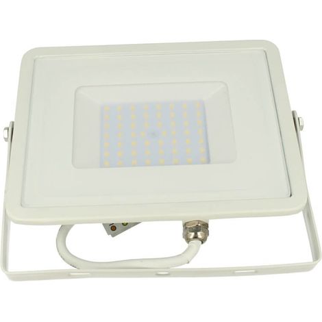 Faro Led Flood Light 50W IP65 Caldo 3000K Super Slim 28mm Carcassa Bianca Samsung Garanzia 5 Anni SKU-21409 (1/2)