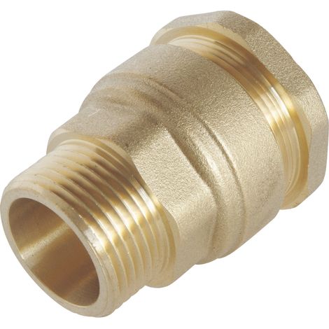Raccord laiton droit SUMO pour tube PE Ø25 mm - Mâle 3/4 (1/4)